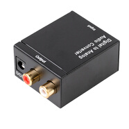 龍麒 數字光纖同軸轉模擬音頻轉換器 適用于小米海信電視盒子功放SPDIF轉2蓮花頭音響轉換線(xiàn) 光纖/同軸轉模擬