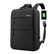 雙肩包男背包女初高中生學(xué)生書(shū)包15.6英寸筆記本電腦包大容量旅行包 黑色加厚【升級款】