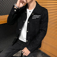 晨唐 外套男士翻領(lǐng)夾克春秋裝衣服工裝上衣秋冬季保暖大衣外套麂皮絨 HZ2806-黑色（春秋款） L