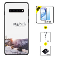 好機(jī)友三星S10手機(jī)殼S10 5G版保護(hù)套Samsung防摔galaxy全包軟超薄情侶4G網(wǎng)紅男硅膠女個性簡約打工人定制 時光+全屏軟膜+指環(huán)+掛繩 三星Galaxy S10 5G