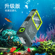 沃騰手機防水潛水殼游泳華為mate50蘋果15Promax水下拍攝像手機防水手機殼小米13保護套三星防水罩oppo 深藍綠拼色