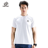 探拓（TECTOP）速干T恤 透氣男圓領(lǐng)短袖速干衣043 男款白色 2XL