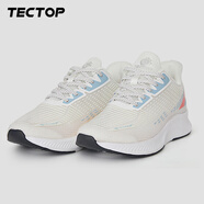 探拓（TECTOP）運(yùn)動(dòng)鞋男女款夏季網(wǎng)面透氣跑步鞋男鞋輕便舒適戶外休閑健步鞋子男 女款白色 36