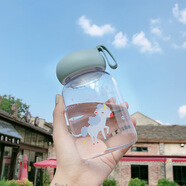 卡西菲kaxifei（KAXIFEI）玻璃杯磨砂簡(jiǎn)約少女學(xué)生情侶水杯韓國便攜杯子網(wǎng)紅清新可愛(ài)創(chuàng  )意 透明藍 獨角獸 +杯套杯刷