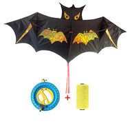 可愛布?。↘eaibuding）風(fēng)箏線輪 2米兒童卡通8-10歲戶外14親子大型成人男女孩健身紙鳶 2米蝙蝠+18輪300米線+連接器