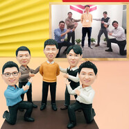 陶的傳人泥人真人定制人像玩偶ai照片制作3d人物立體人像手辦人偶泥塑擺件 15厘米單人