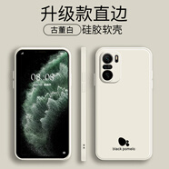 黑柚子 適用紅米k40手機殼k40pro手機殼新款硅膠手感男女款保護套全包邊時(shí)尚簡(jiǎn)約防摔軟殼 紅米k40/k40pro【魔方-象牙白】鏡頭全包