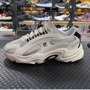 鴻星爾克（ERKE）面包鞋男運動(dòng)鞋情侶鞋2024年秋冬季新款輕便緩震跑鞋回彈跑步女鞋 橡芽白/正黑 42