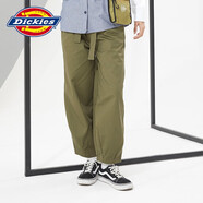 dickies女裝工裝闊腿直筒褲夏季休閑長褲 女褲 10192 軍綠色 27