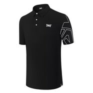GOLF24款高爾夫球服男短袖衫透氣速干彈力時(shí)尚T恤衫GOLF運(yùn)動(dòng)球服男裝 黑色 S