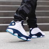 耐克（NIKE）AJ13 耐克男鞋女鞋 NIKE Air Jordan 13 喬13男子運動(dòng)休閑籃球鞋  DJ3003/414571-144 白藍 黑曜石 36.5