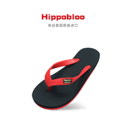 hippobloo河馬泰國進(jìn)口乳膠人字拖男女舒適防滑橡膠涼拖鞋海邊沙灘ins潮拖 紅黑紅 40-41 (泰10.5)