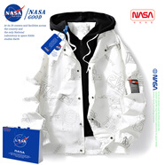 NASAGOOD官方外套男春秋季潮流休閑夾克男士工裝棒球服上衣服春季男裝大碼 NASA13白色【常規(guī)款】 XL （建議125-145斤）