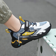 李寧熱男童運動(dòng)鞋2026秋冬季新款雙網(wǎng)透氣兒童鞋中大童跑步鞋學(xué)生網(wǎng)面 米黃單網(wǎng) 38