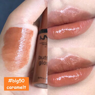 NYX美國NYX lip butter gloss黃油唇彩唇釉nyx口紅16praline蜜桃奶茶 BLG50 Caramelt 現(xiàn)貨