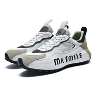 薔櫻酷尚工廠店MR SMILE/微笑先生情侶鞋輕奢手工鞋男女百搭情侶鞋 白卡其 43