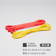 呂小軍（LUXIAOJUN）引體向上彈力帶阻力帶力量訓(xùn)練健身健美瑜伽彈力繩拉伸帶 套裝1：黃紅2個規(guī)格