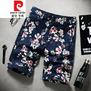 皮爾卡丹（臻貴尊享）印花短褲男夏季薄款五分褲韓版休閑棉中褲潮流修身沙灘褲馬褲帥針織 1933花色 29