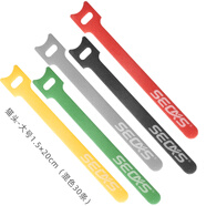 色格 魔術(shù)貼理線帶耳機(jī)數(shù)據(jù)充電線收納粘扣電腦電源線纜整理固定可纏繞集線器束線捆綁扎帶 大號(hào)貓頭30條混色