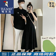 啄木鳥（TUCANO）感情侶裝短袖t恤刺繡小眾設(shè)計赫本風(fēng)polo連衣裙法式一裙一衣 單件裝(下單后備注顏色碼數(shù)) M