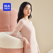 海瀾之家【小火-3分火】女士保暖內(nèi)衣女雙面絨230g抗菌防螨秋衣秋褲套裝