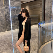 唐知玥防曬衣長(cháng)款全身超仙韓版防曬衣女中長(cháng)款雪紡開(kāi)衫外搭披肩超薄外套