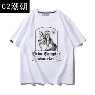 C2潮朝黑暗之魂太陽(yáng)騎士游戲周邊短袖t恤索拉爾贊美太陽(yáng)純棉圓領(lǐng)衣服男 白色5 110 兒童碼35-40斤