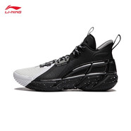 李寧（LI-NING）反伍BADFIVE籃球鞋反伍4中幫男24年夏季新款透氣運(yùn)動(dòng)鞋 黑色/標(biāo)準(zhǔn)白-5 44 (280mm)