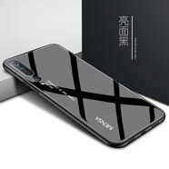 哲勒（ZHELE）  小米10手機殼小米10pro玻璃防摔mi10全包軟邊5G鏡面硬殼男女保護套 【小米10】玻璃-亮面黑-配膜