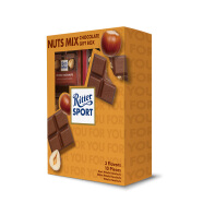 瑞特滋（RITTER SPORT）迷你全粒榛果牛奶巧克力什锦礼盒 休闲零食 送女友 德国原产167克