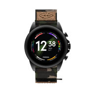 Fossil 化石 男士智能手表 Gen 6 44mm圓形觸屏腕表 藍(lán)牙5.0 GPS定位 睡眠監(jiān)測(cè) 黑色迷彩款 FTW4063V