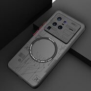 五脈vivox80手機(jī)殼x80磁吸新款vivox80pro全包防摔vivo x80pro手機(jī)套vovox80簡約男vivix80保護(hù)殼vox80 X80Pro*R2膚感殼黑*引磁環(huán)