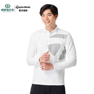 Taylormade泰勒梅高爾夫服裝男裝秋冬新款長袖T恤golf薄絨POLO衫翻領(lǐng)上衣 白色U21589 S