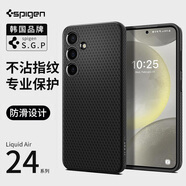 spigen適用三星S24 Ultra手機(jī)殼新款s23全包防摔保護(hù)套s22+男士硅膠軟外殼高級(jí)感plus商務(wù)純色氣囊殼防滑 三星Galaxy S24+經(jīng)典黑