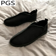普戈斯（PUGESI）2024春季新款國潮網(wǎng)紅舒適布鞋男和尚鞋帆布素面老北京布鞋中國風(fēng) 黑色 40