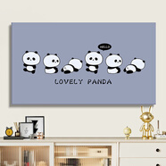 大笨牛電視機防塵罩全包55寸65寸75寸液晶彈力防滑蓋布壁掛式電視防塵套 熊貓一家 46-50英寸