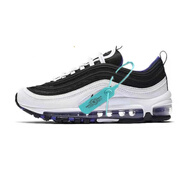 爆款莆田純原airmax97子彈頭3M反光男女情侶液態(tài)氣墊跑步鞋 max97-白黑紫純原 41