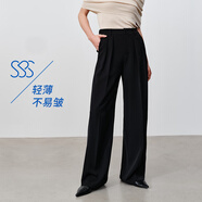 simple pieces【敢動(dòng)褲】修胯顯瘦直SPS筒煙管褲防透不易皺S41P026 經(jīng)典黑/身高164-175(現(xiàn)貨） 82/85（90斤以下）