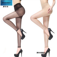 翡遇九分打底褲襪夏季超薄款絲襪女黑肉色防勾絲不帶腳打底襪顯瘦外穿 黑1膚1 均碼九分絲襪(80-140斤)