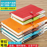 喜通（heeton） 軟皮隨身筆記本a5商務(wù)簡約韓版小清新大學(xué)生記事本a6小號日記本加厚帶筆手賬本女 【中本】A5/25K—紅色