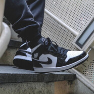 耐克（NIKE）Air Jordan aj1 mid男女鞋影子芝加哥黑紅腳趾熊貓籃球運(yùn)動(dòng)休閑鞋 DD1649-001黑白熊貓男子 45