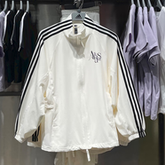 阿迪達斯 （adidas）三葉草外套女裝2025秋冬季新款運動(dòng)休閑舒適立領(lǐng)夾克風(fēng)衣防風(fēng)服 JI9768漢玉白 XL