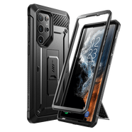 SUPCASE 三星 GalaxyS21\/S22\/S22Ultra 新款全包防摔三防手機(jī)殼男款 三星S22Ultra【裂漆黑】