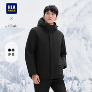 海瀾之家棉服男冬季25新款連帽簡約純色外套男冬季HWMAW4W002A 黑色05 180/96A XL推薦151~164斤