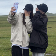 妍莉芬（yanlifen）棒球服秋冬短外套女裝秋季2025年新款短款棉服休閑風(fēng)衣外套上衣 黑色薄款 2XL 建議156-175斤