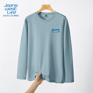 JEANSWEST LIFE真維斯美式簡約風(fēng)長袖t恤純棉親膚打底衫學(xué)生宿舍流行透氣內(nèi)搭潮T