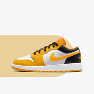 NIKEAir Jordan 1 Low GS AJ1大童/女款 黑白黃 低幫休閑鞋 553560-701 GS/大童款 37.5