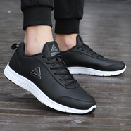匹克跑步鞋男鞋春季新款網(wǎng)面透氣情侶鞋休閑鞋減震男士運動(dòng)鞋女鞋 黑色/大白(加絨) 40