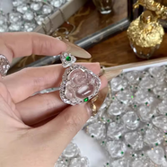 七笙紀冰種佛公玉髓吊墜大S925銀項鏈女彌勒佛玉墜大肚佛笑佛毛衣鏈玉佛 水沫玉佛公【單吊墜】 40cm+5cm鏈長
