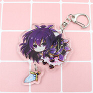 鑰匙扣掛件雙面夾層亞克力卡通人物 約會(huì )大作戰和服款動(dòng)漫游戲周邊 夜刀神十香吊墜款 買(mǎi)二個(gè)多給一個(gè)（可備注款式）